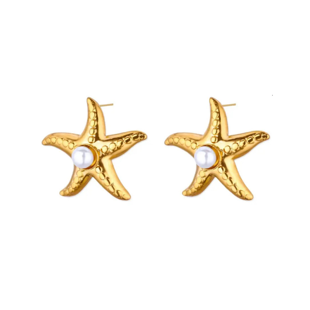 Starfish Pearl Earrings