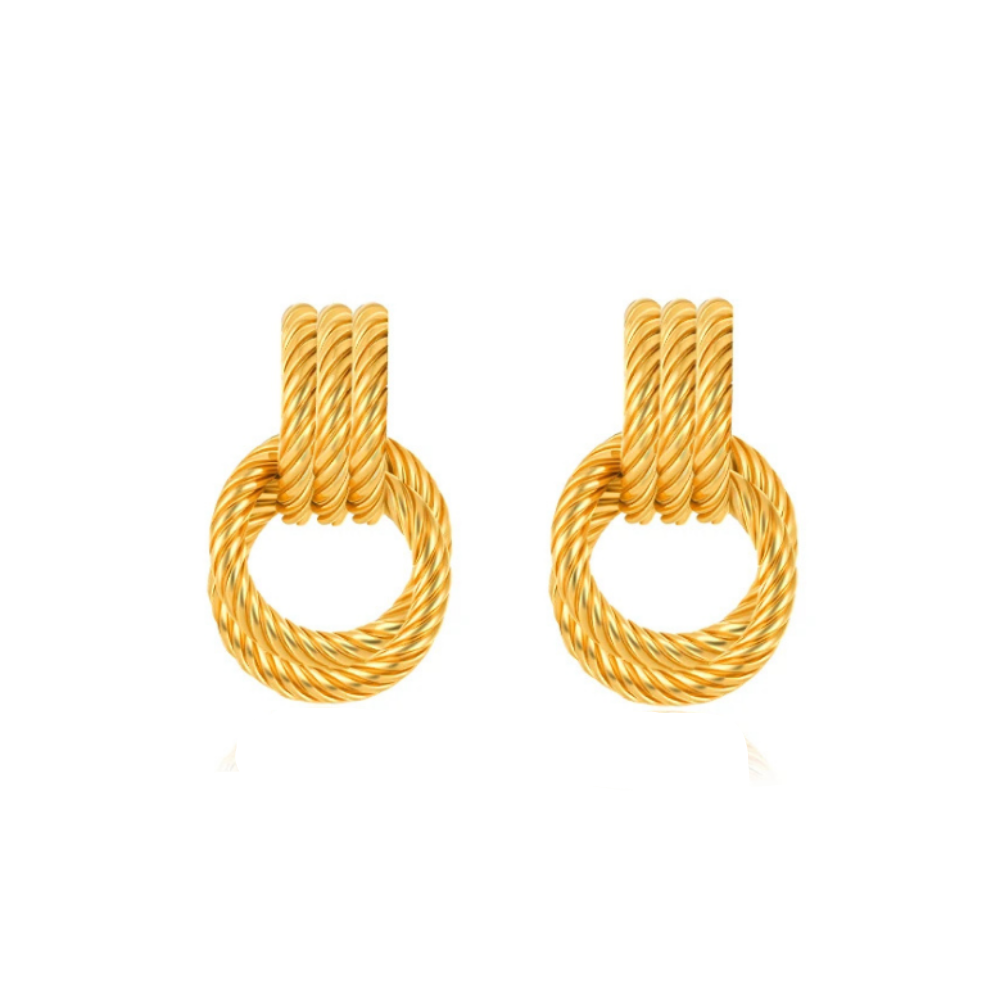 Twisted Rope Hoop Earrings