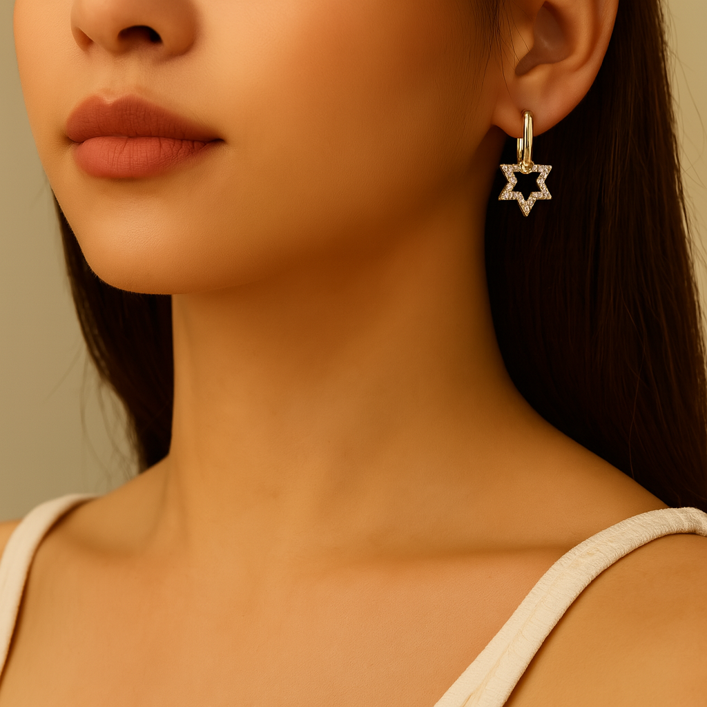 Pavé Star Earrings