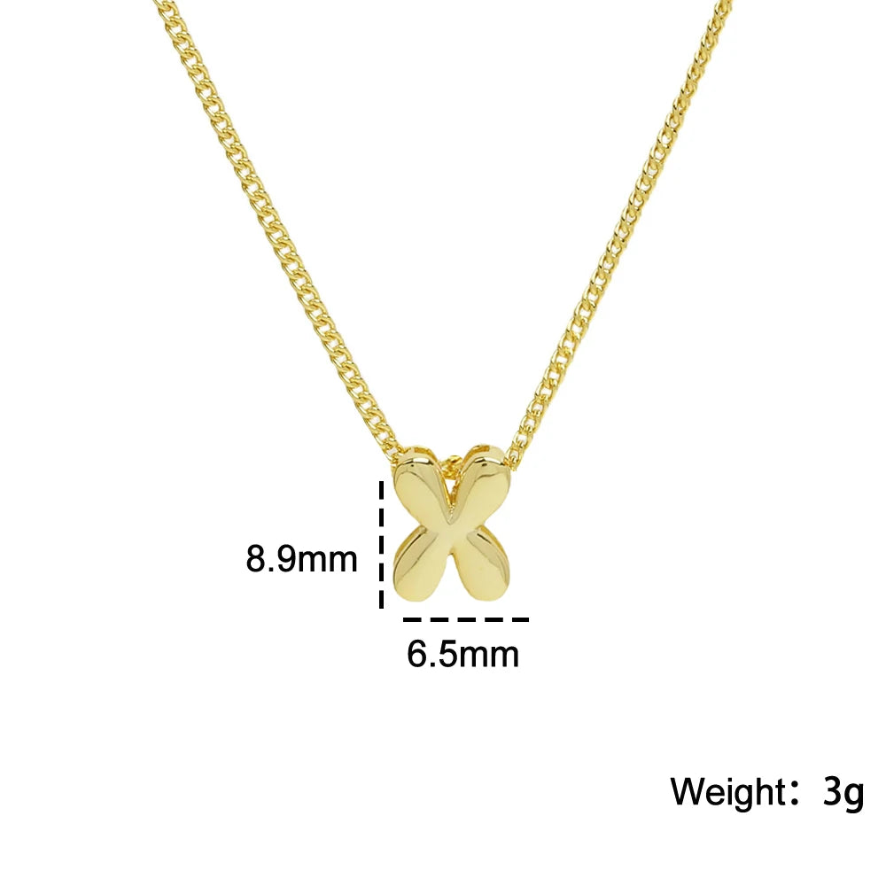 Mini Bubble Balloon Initial Letter Pendant