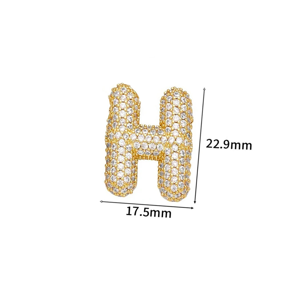 Pavé Bubble Initial Necklace