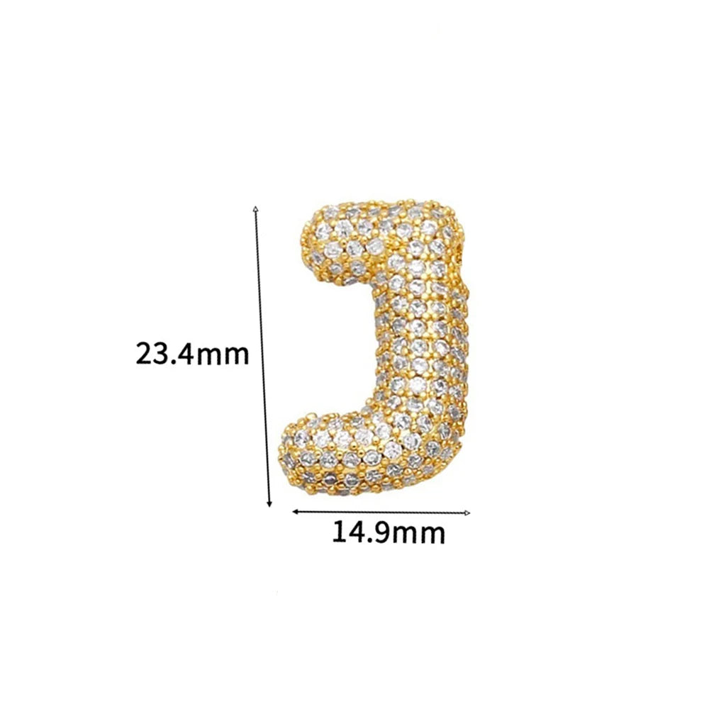 Pavé Bubble Initial Necklace