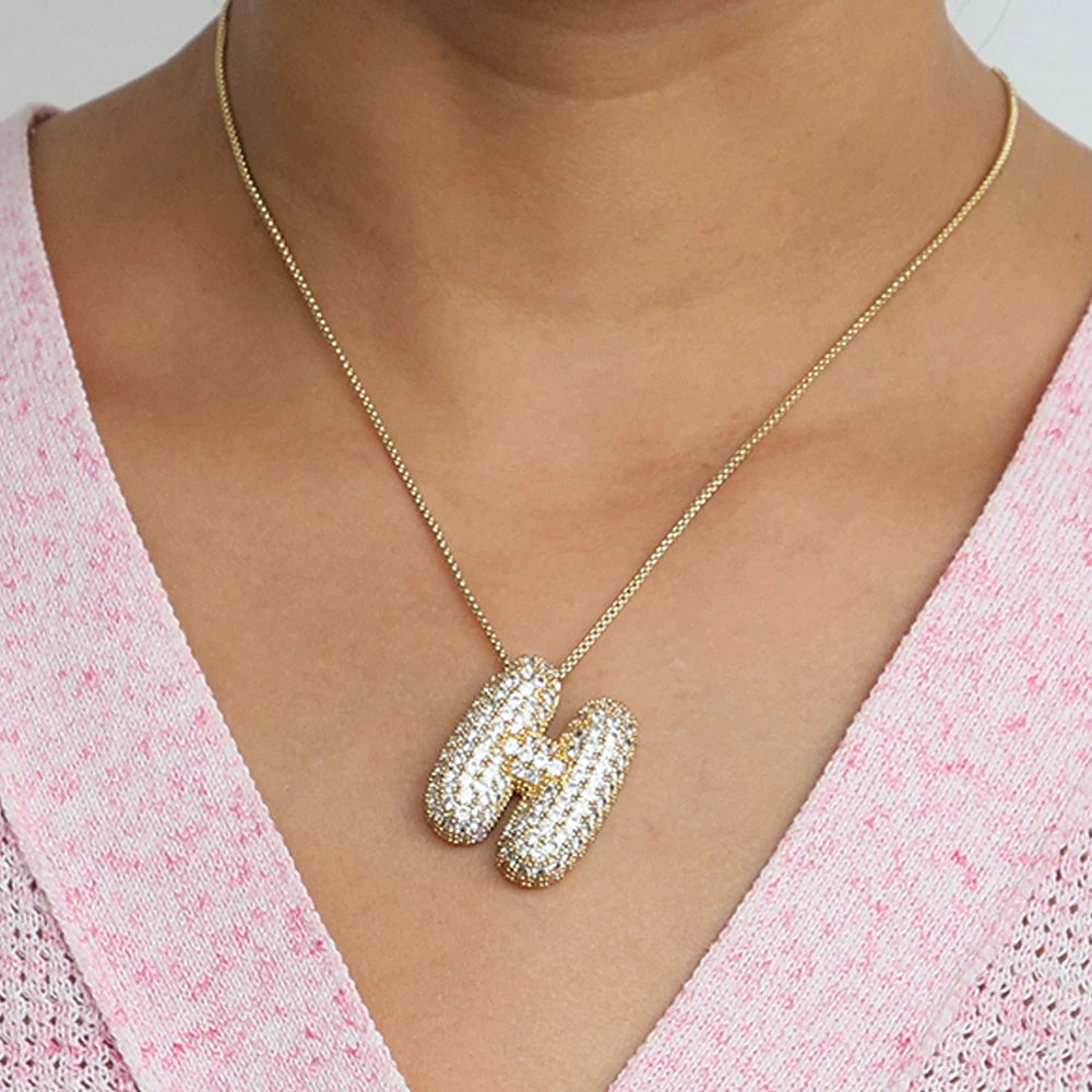 Pavé Initial Charm Necklace