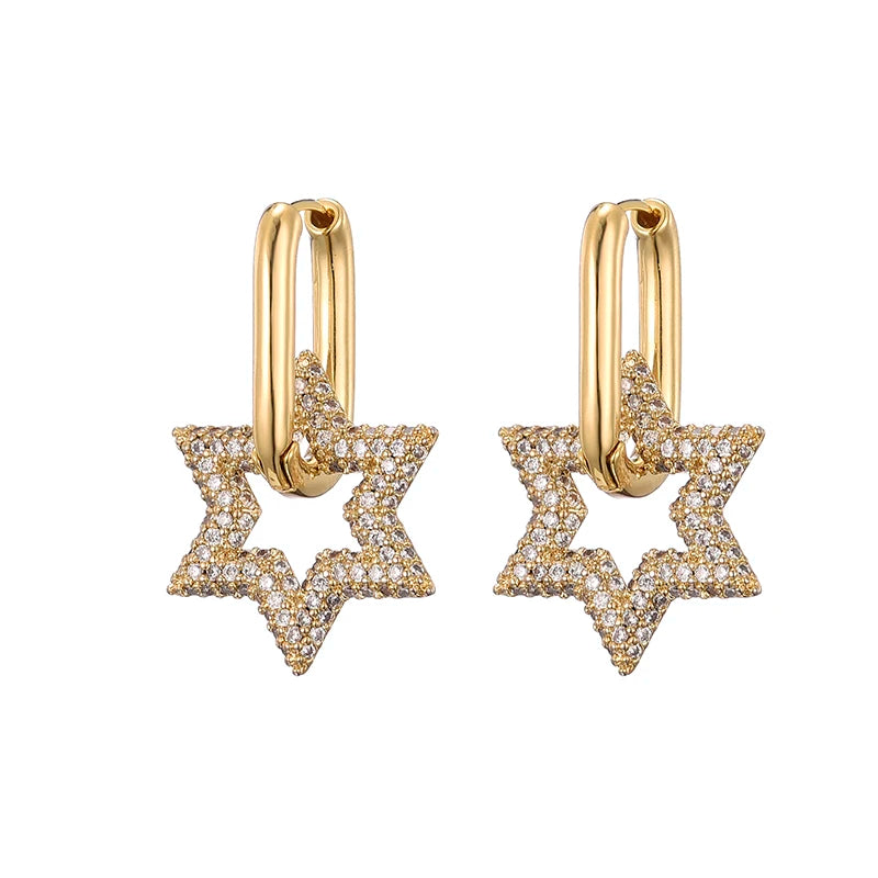 Pavé Star Earrings