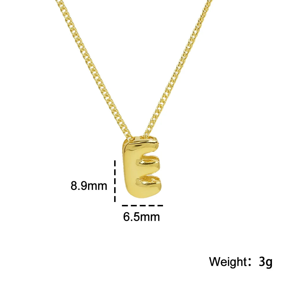 Mini Bubble Balloon Initial Letter Pendant