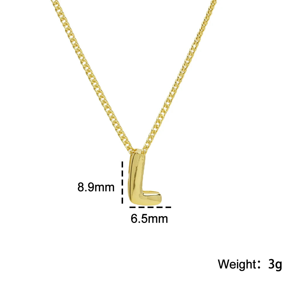 Mini Bubble Balloon Initial Letter Pendant
