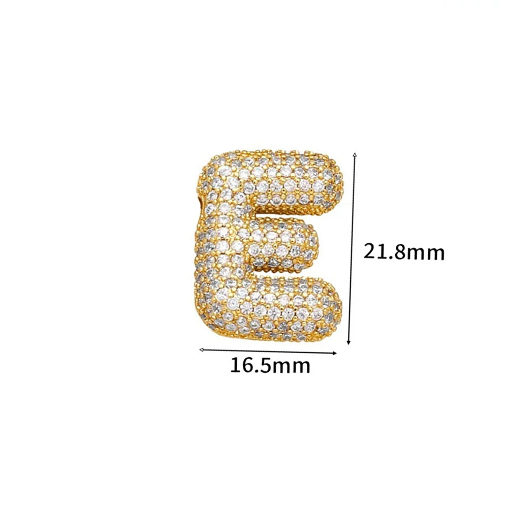 Balloon Bubble Chunky A-Z Letters Name Pendant