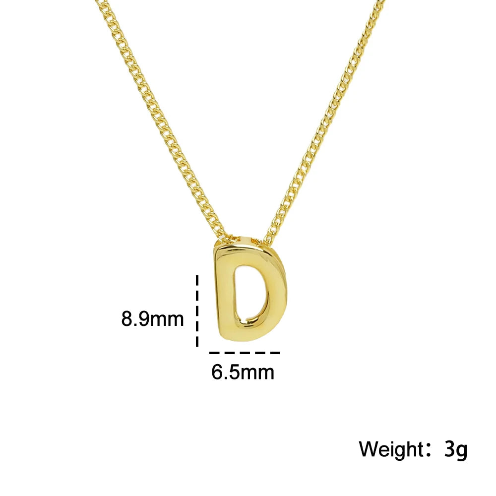 Mini Bubble Balloon Initial Letter Pendant