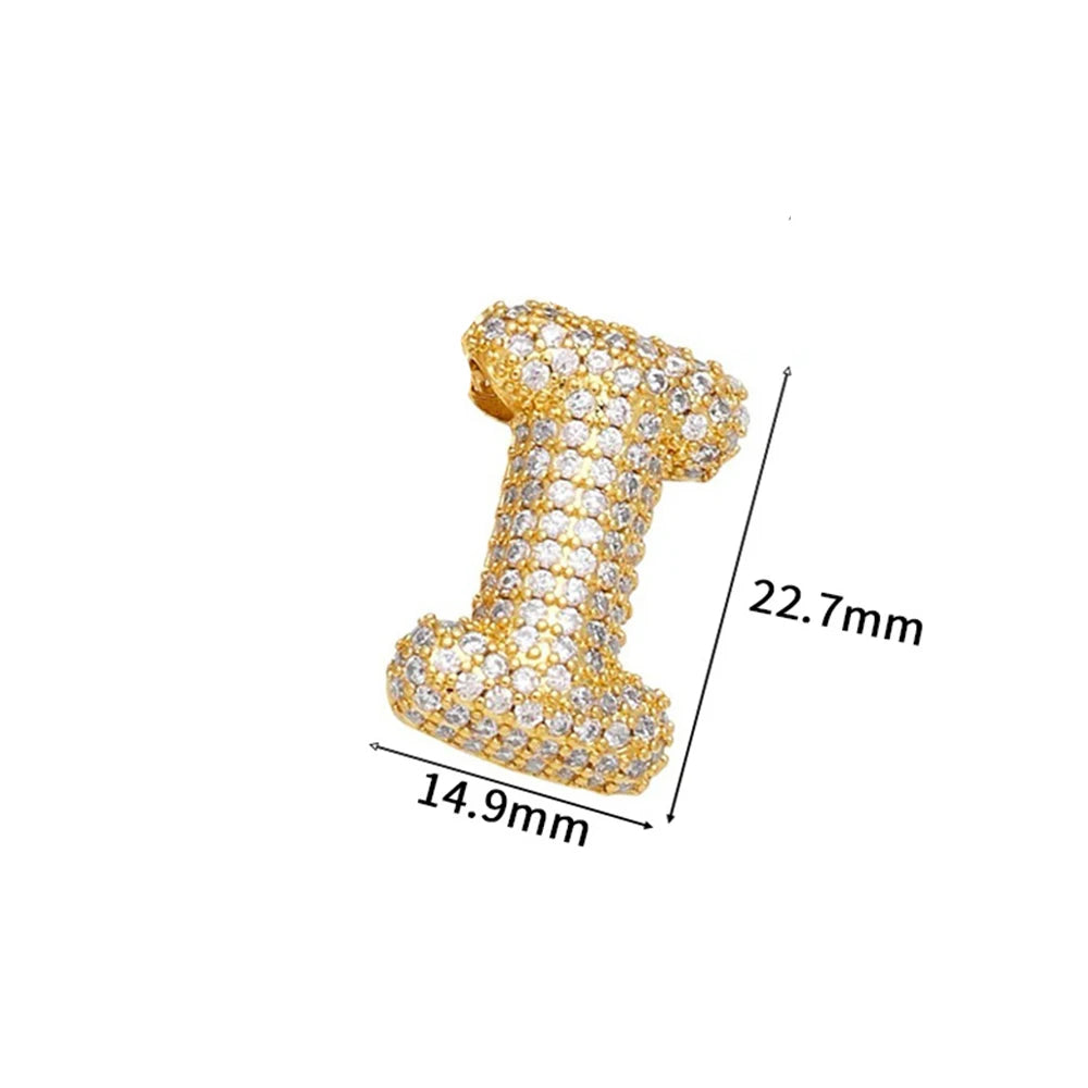 Pavé Bubble Initial Necklace