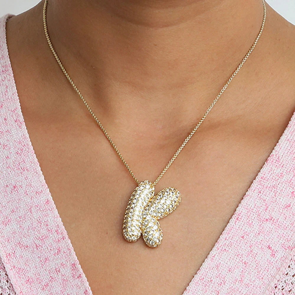 Pavé Initial Charm Necklace