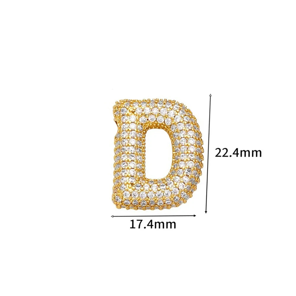 Pavé Bubble Initial Necklace