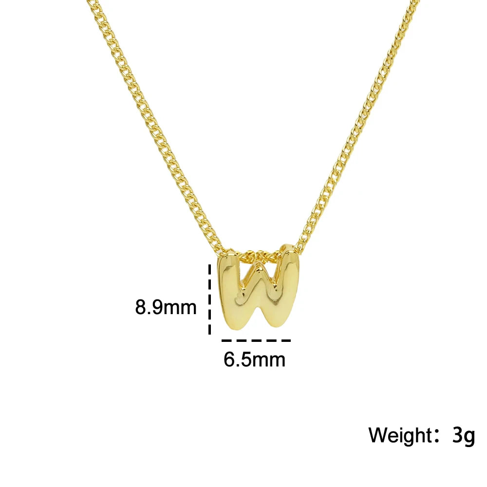 Mini Bubble Balloon Initial Letter Pendant