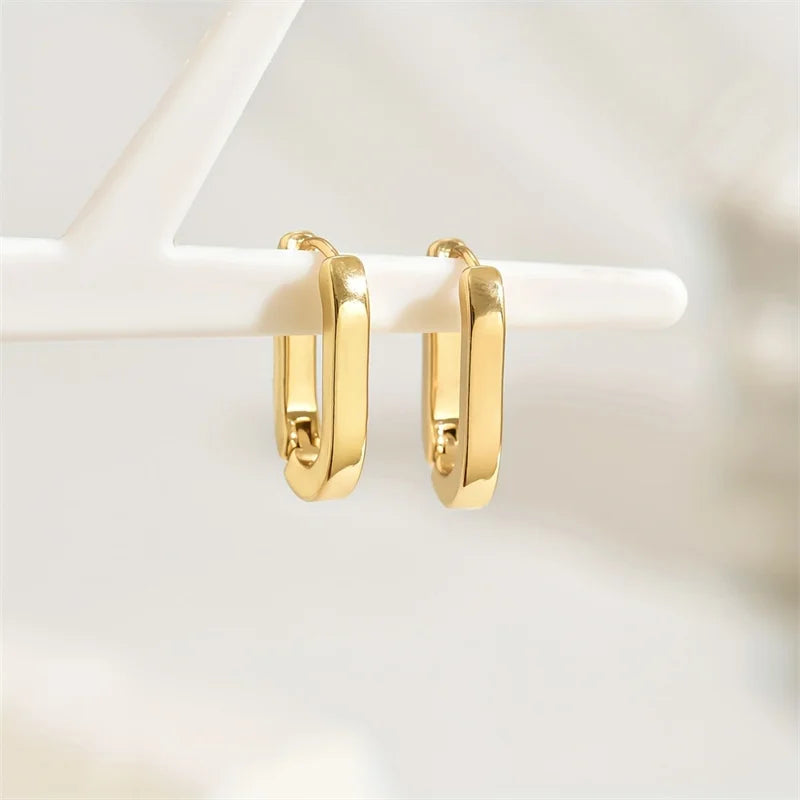 Rectangular Hoop Earrings