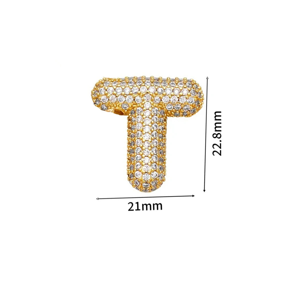Pavé Bubble Initial Necklace