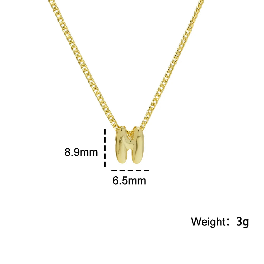 Mini Bubble Balloon Initial Letter Pendant