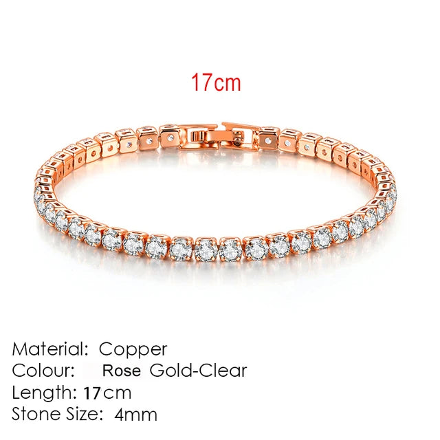 Zircon Crystal Tennis Bracelet – 2.5/3/4/5mm