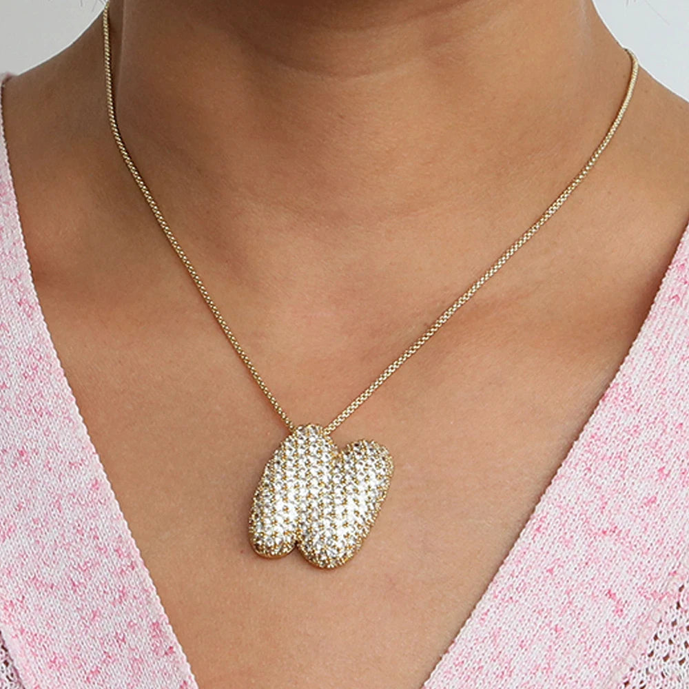 Pavé Initial Charm Necklace