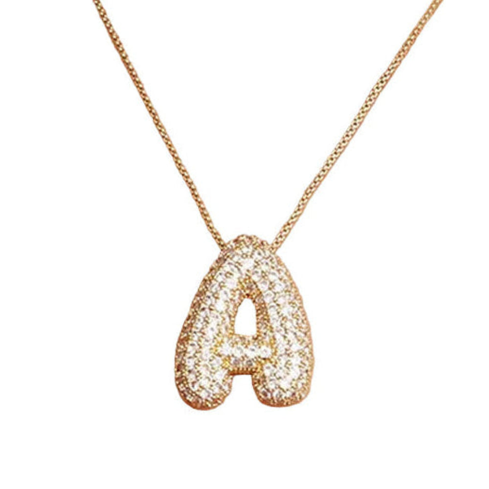 Pavé Initial Charm Necklace