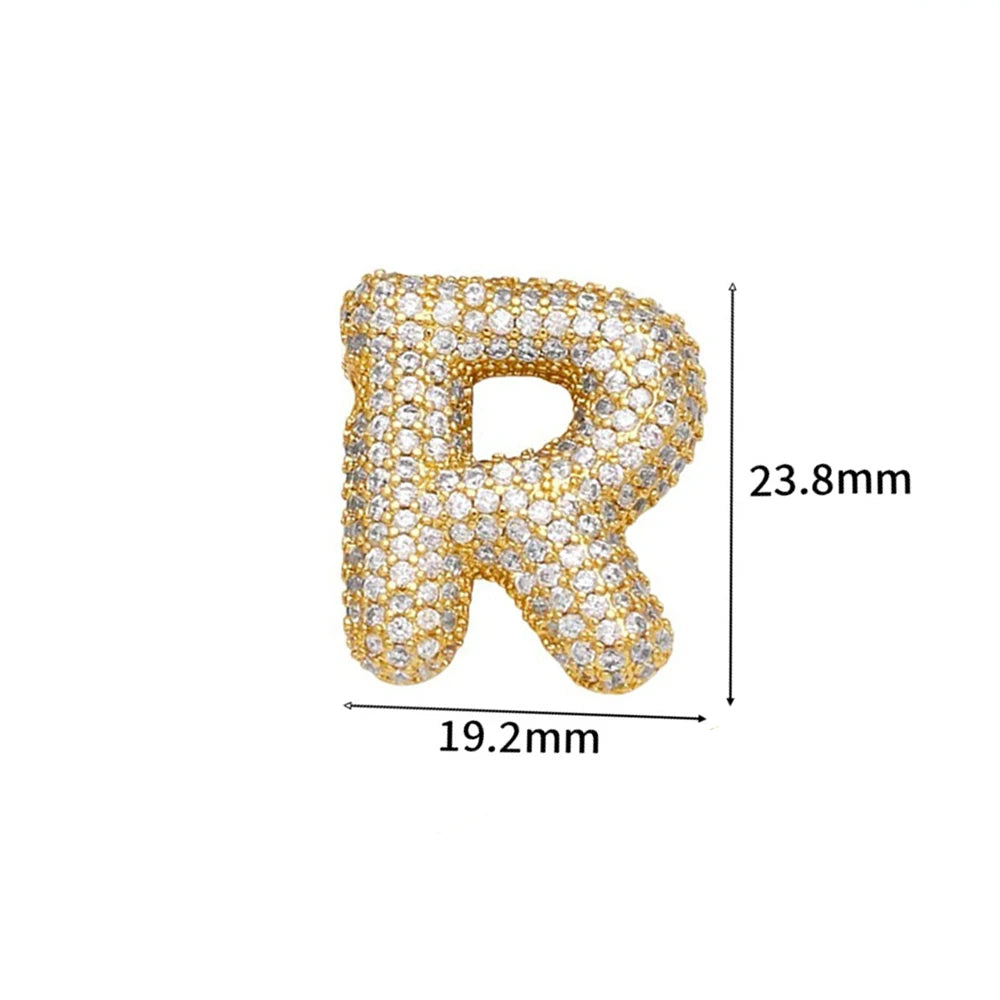 Pavé Bubble Initial Necklace