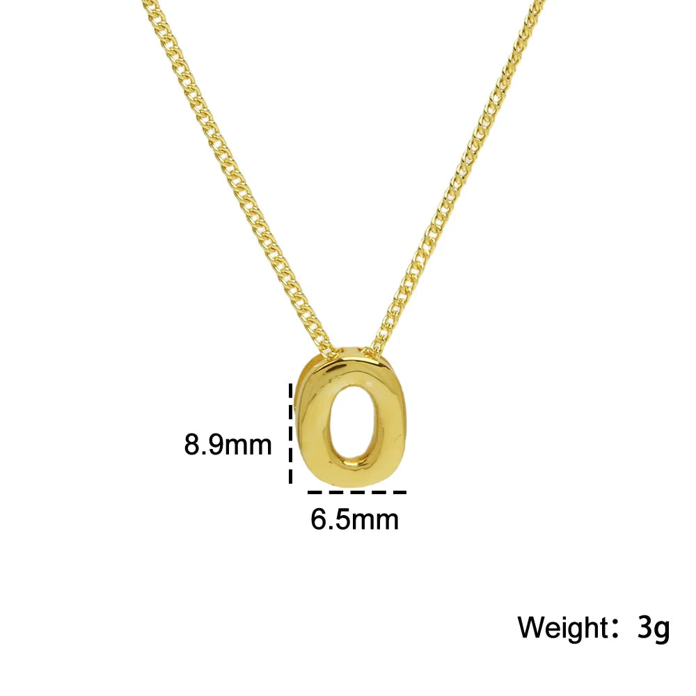Mini Bubble Balloon Initial Letter Pendant