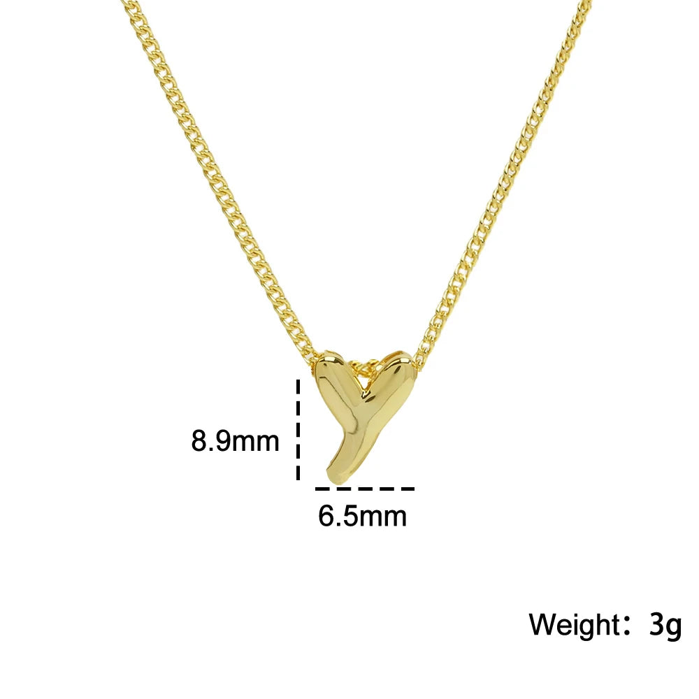 Mini Bubble Balloon Initial Letter Pendant
