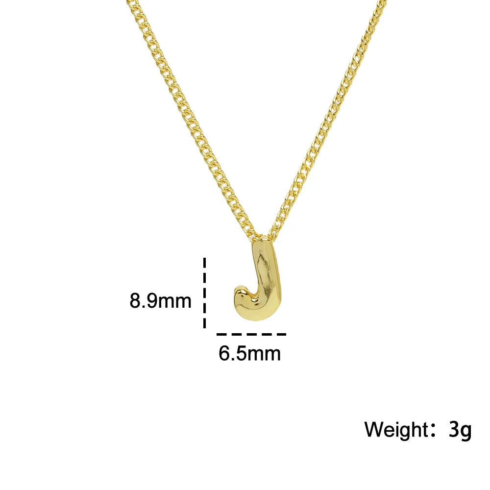 Mini Bubble Balloon Initial Letter Pendant