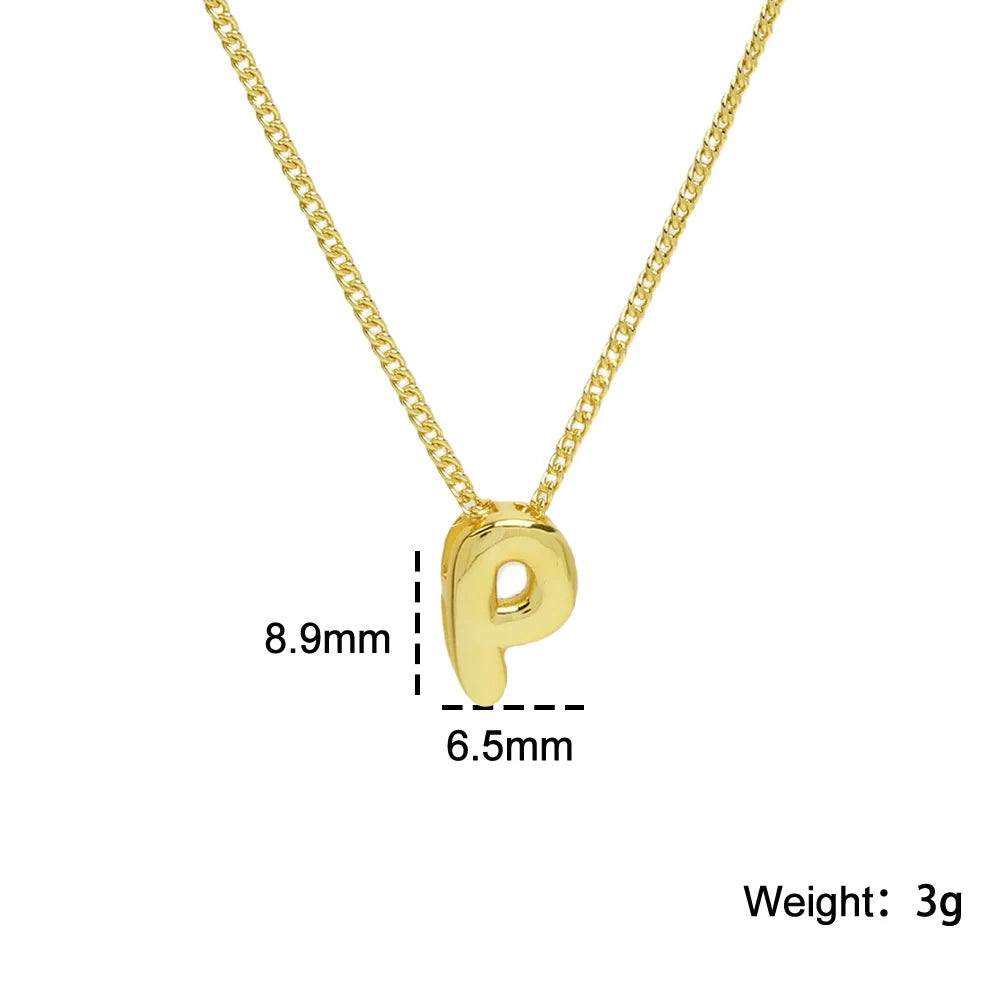 Mini Bubble Balloon Initial Letter Pendant