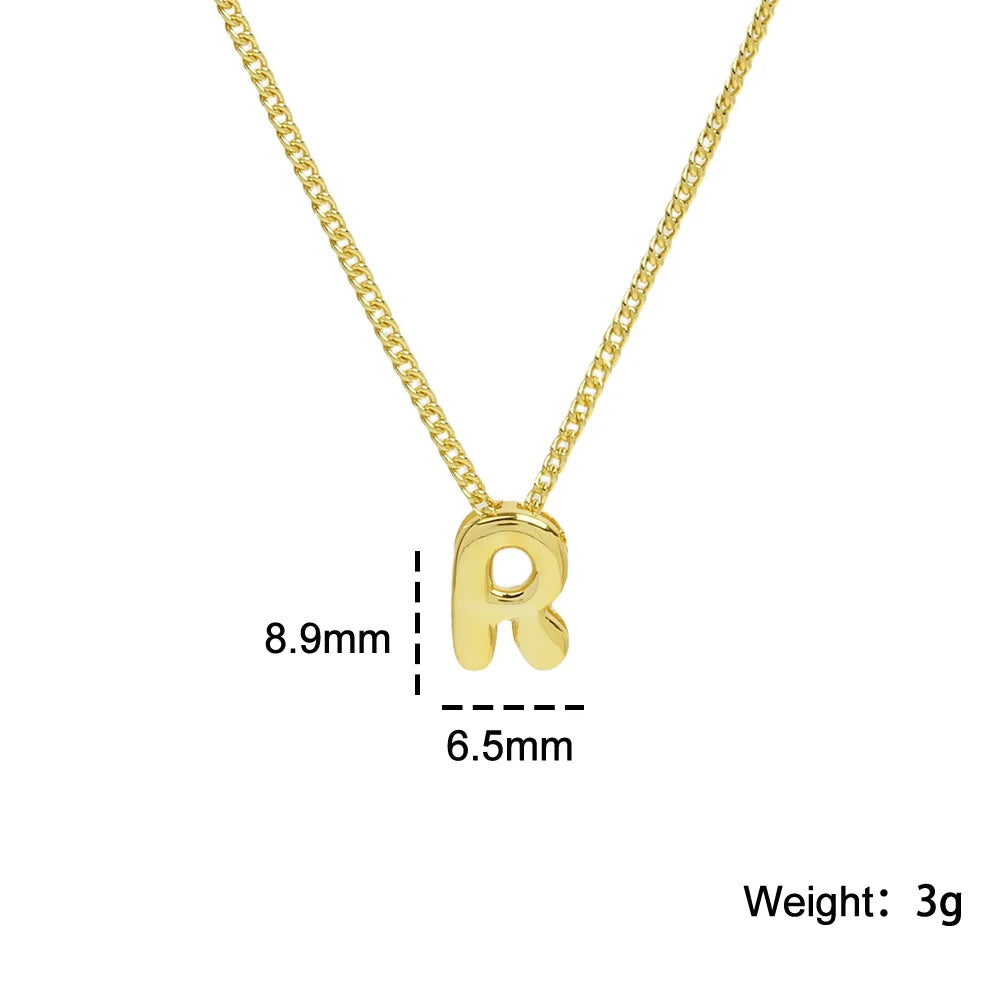 Mini Bubble Balloon Initial Letter Pendant