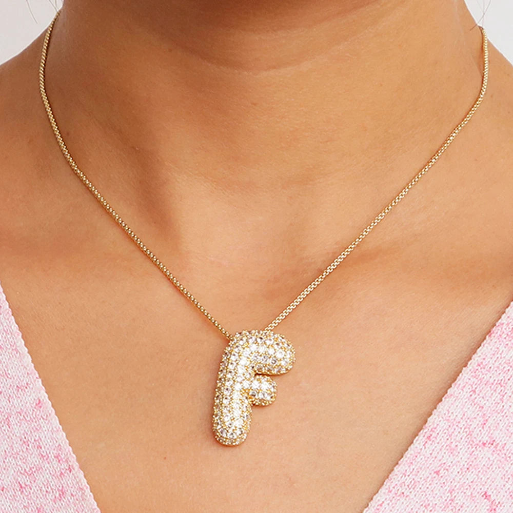 Pavé Initial Charm Necklace