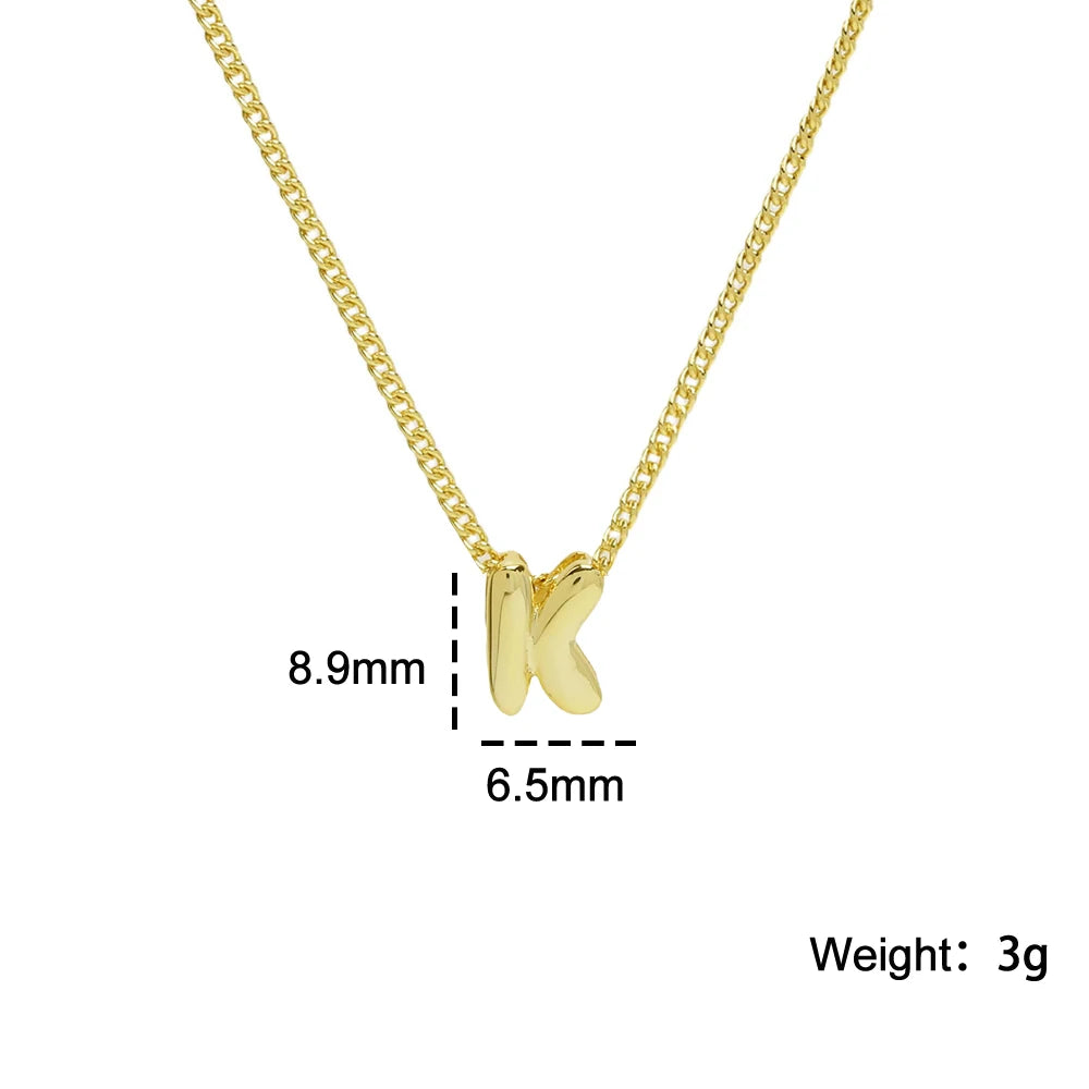 Mini Bubble Balloon Initial Letter Pendant