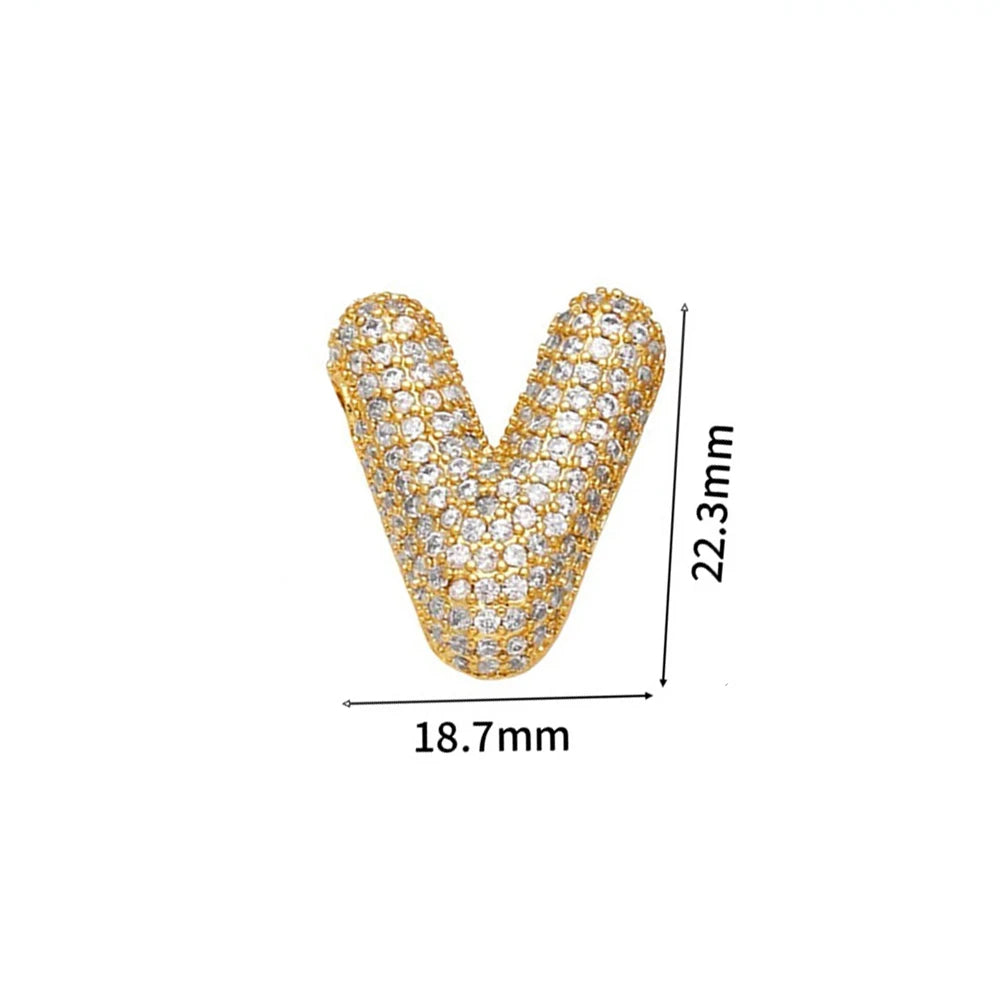 Pavé Bubble Initial Necklace