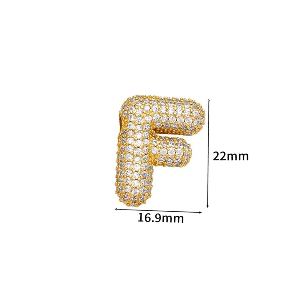 Pavé Bubble Initial Necklace
