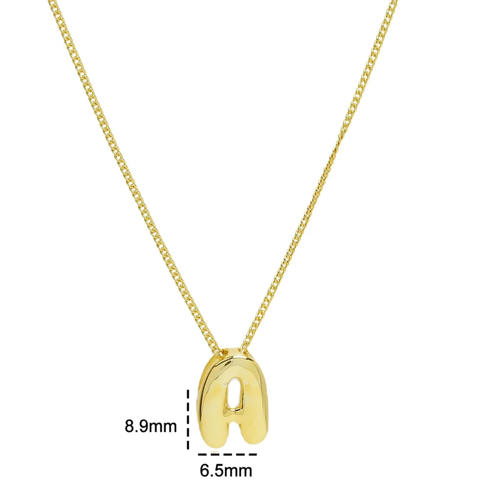 Mini Bubble Balloon Initial Letter Pendant