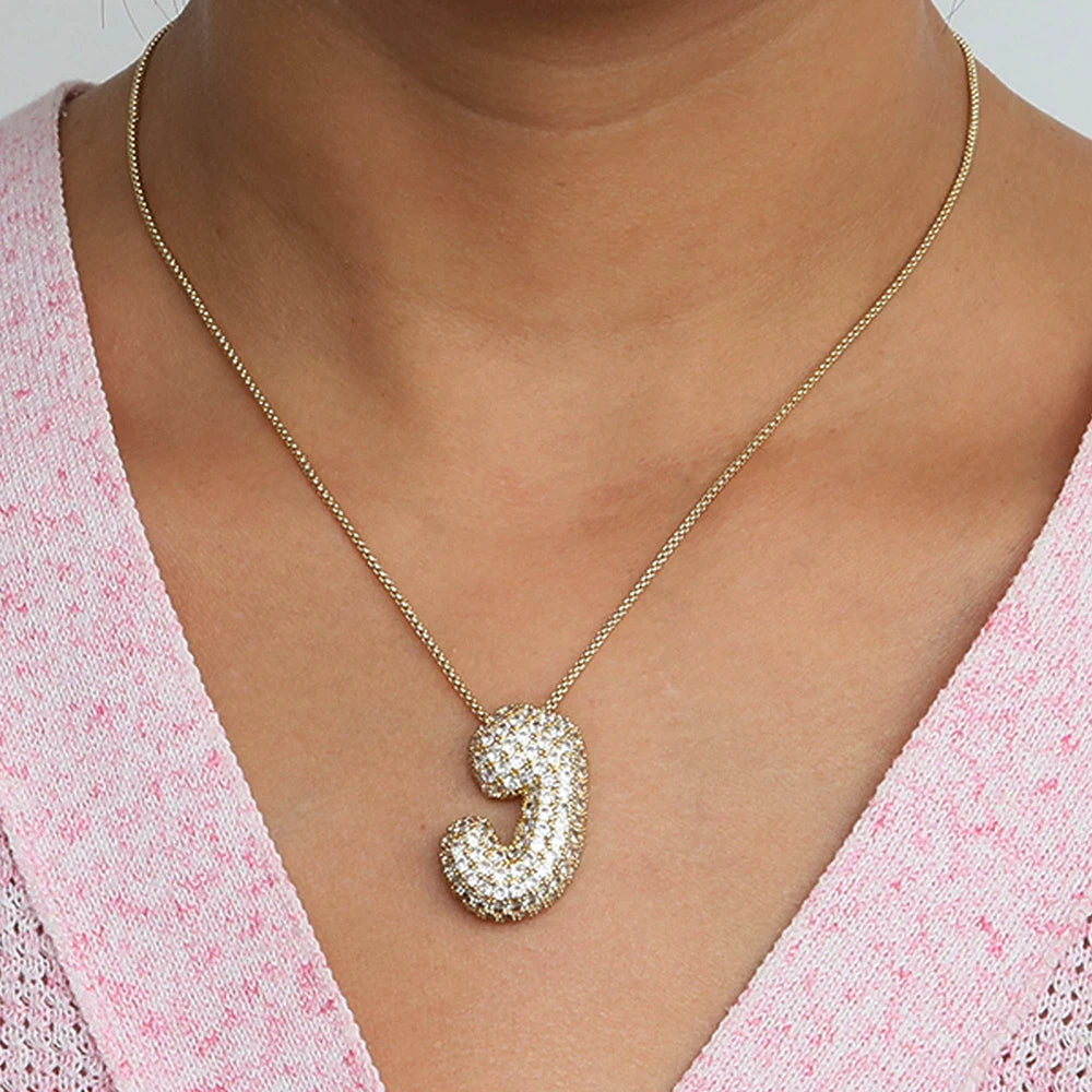 Pavé Initial Charm Necklace