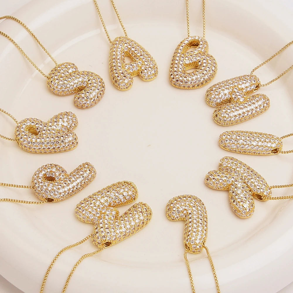 Pavé Initial Charm Necklace