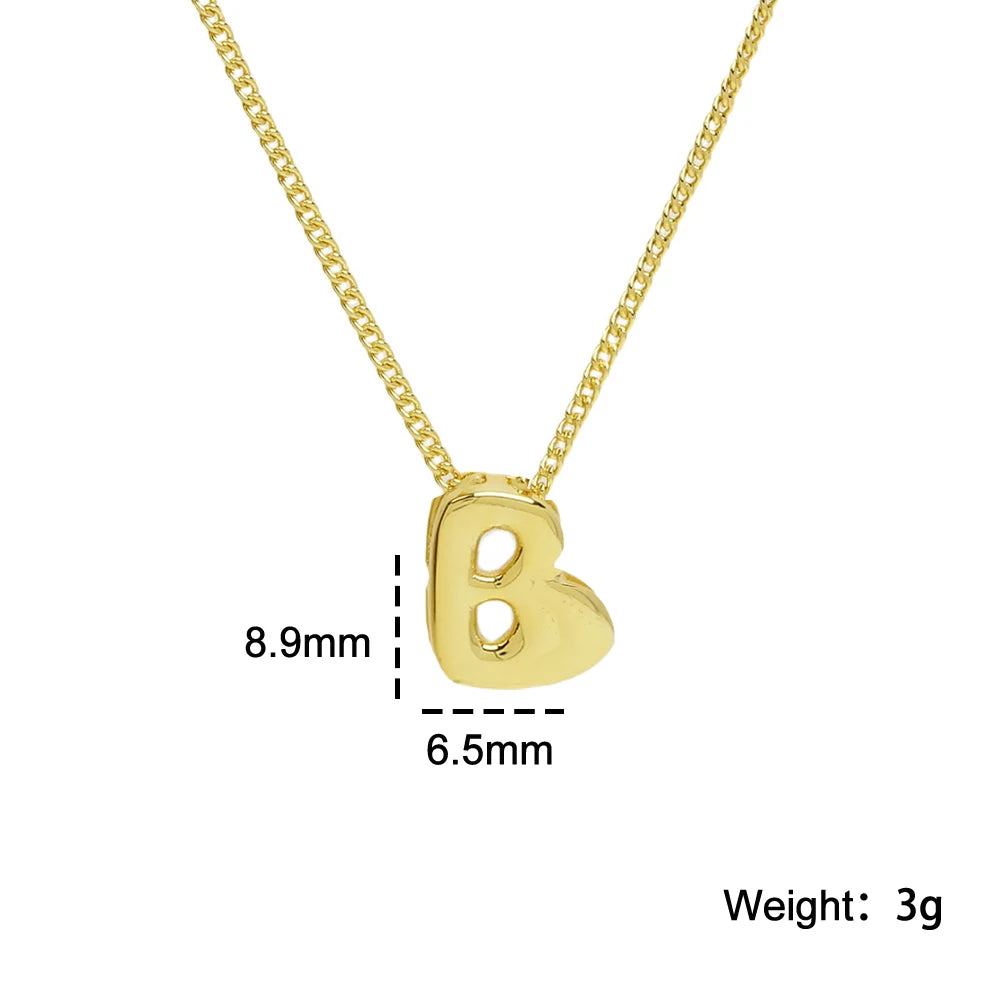 Mini Bubble Balloon Initial Letter Pendant
