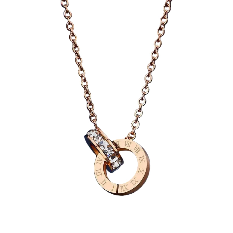Interlocking Roman Numeral Necklace