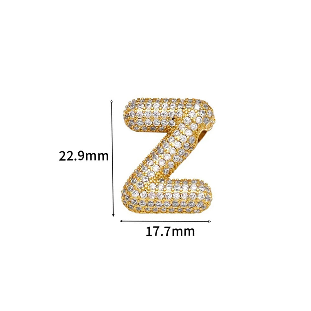 Pavé Bubble Initial Necklace