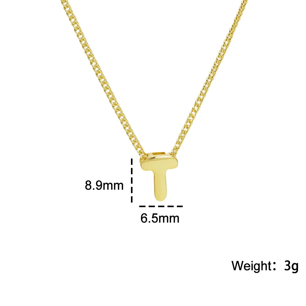 Mini Bubble Balloon Initial Letter Pendant