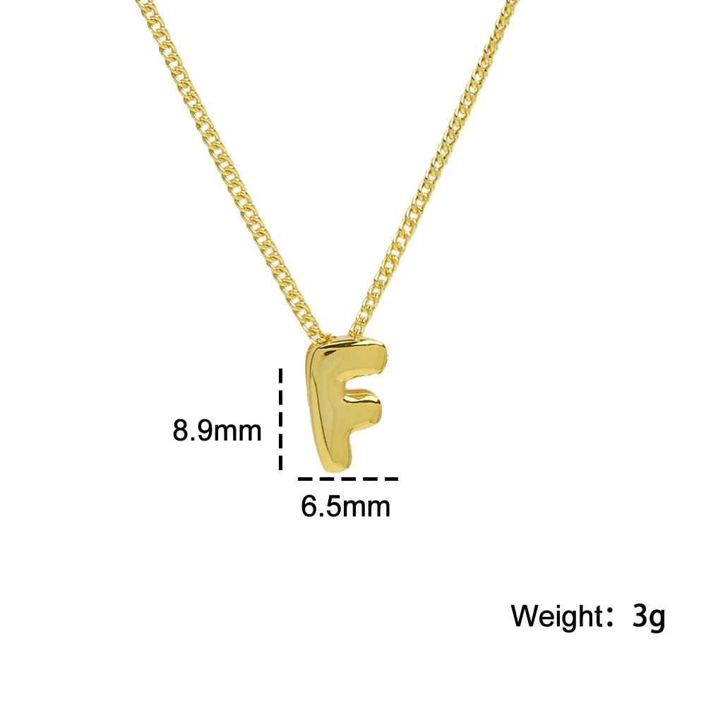 Mini Bubble Balloon Initial Letter Pendant
