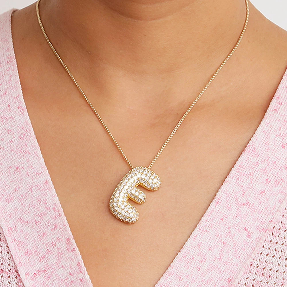 Pavé Initial Charm Necklace