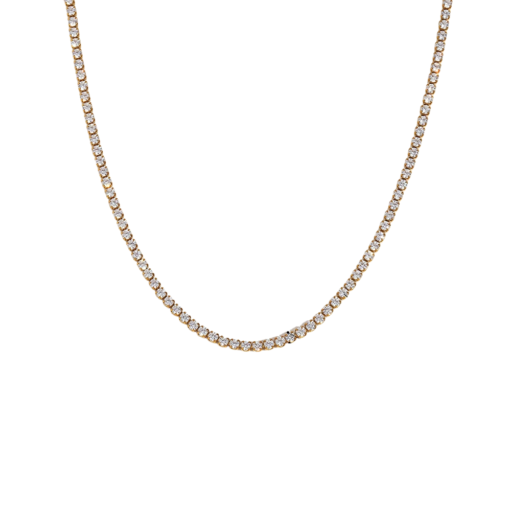 18k Gold Tennis Necklace