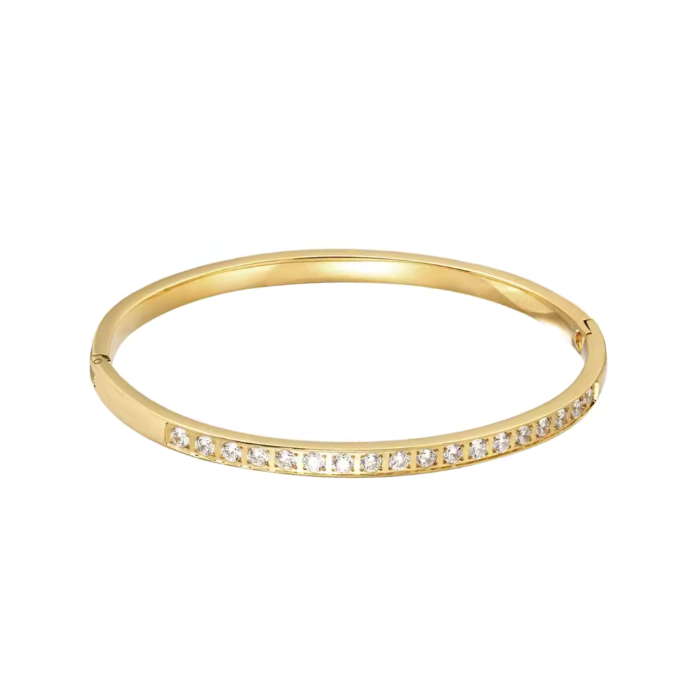 Gold Hinged Bangle