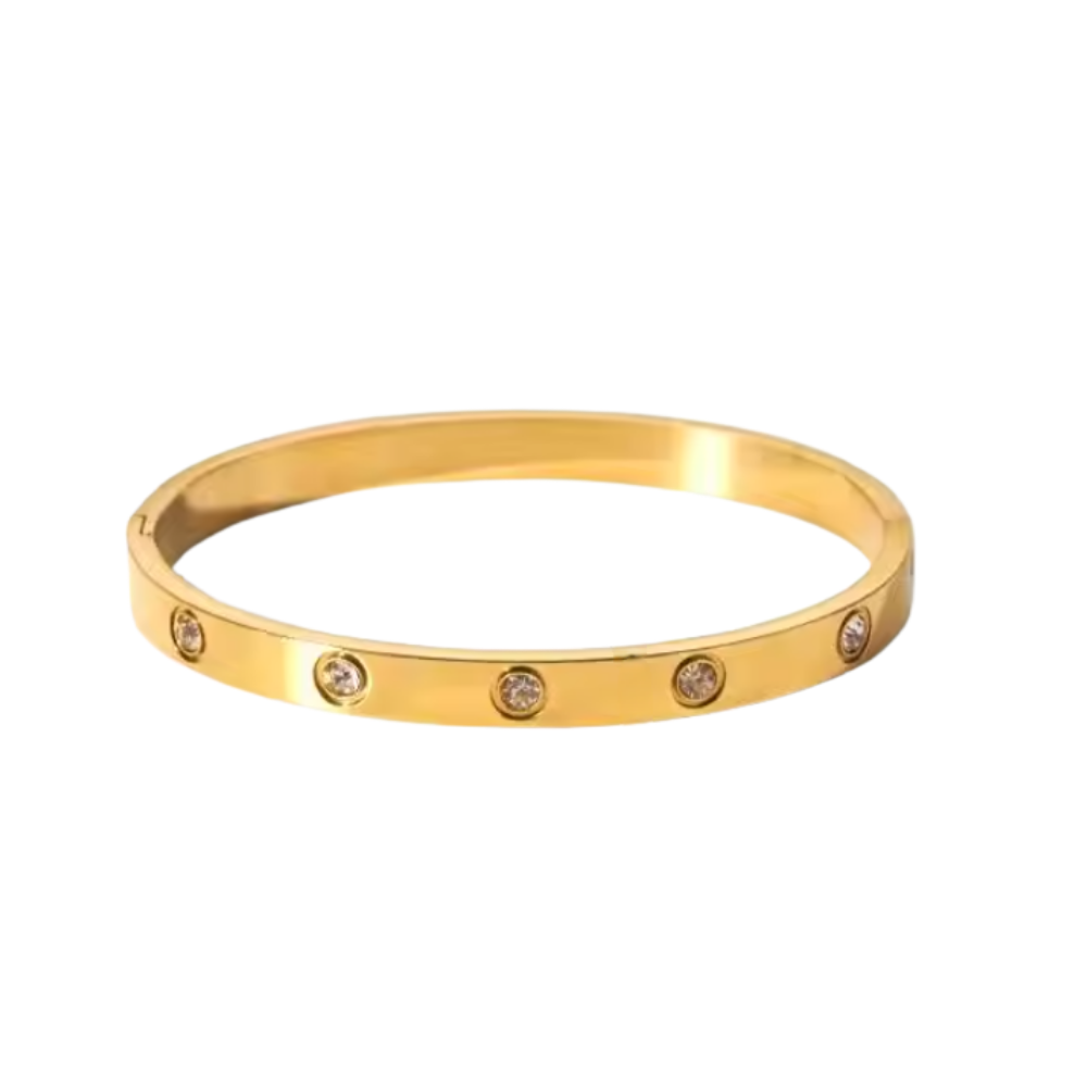 Gold Inlay Bangle