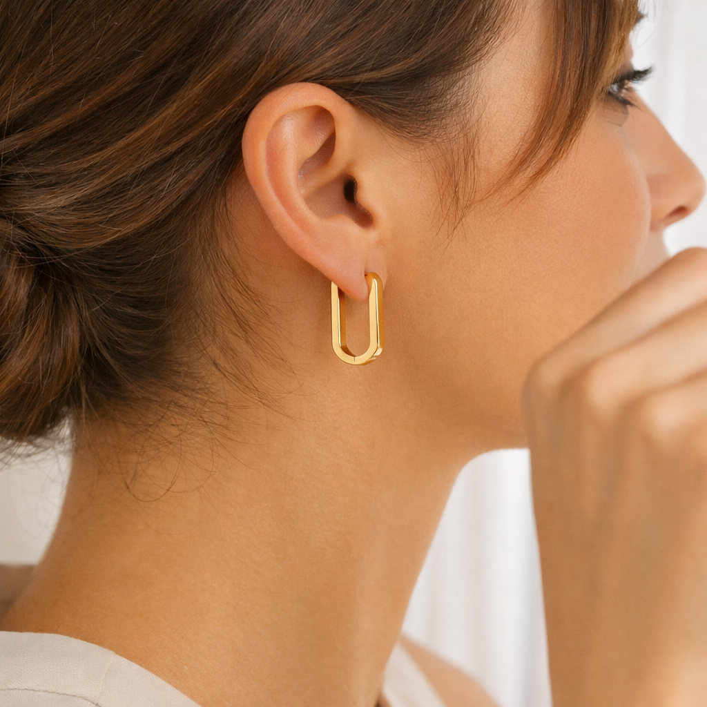 Rectangular Hoop Earrings