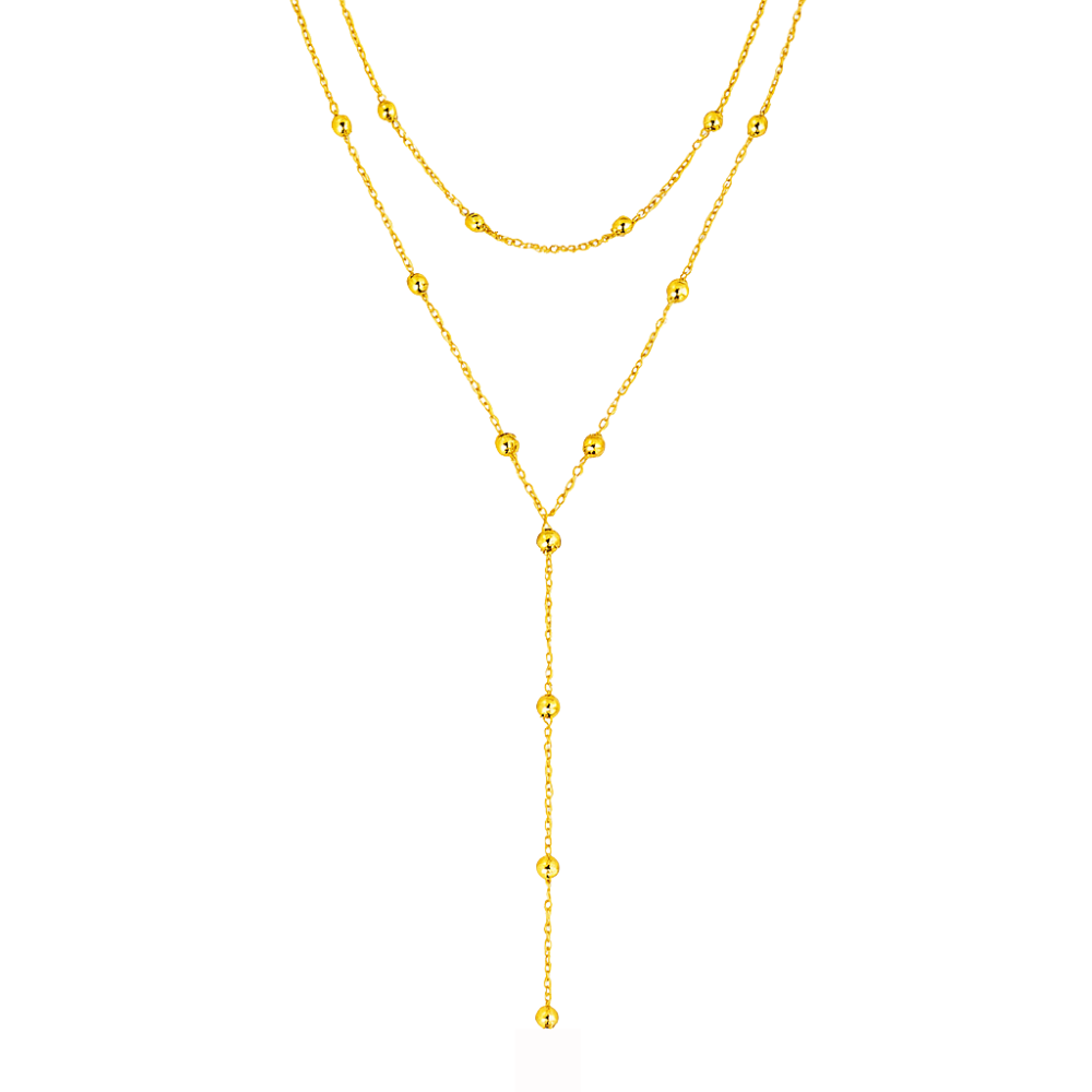 Gold Lariat Necklace