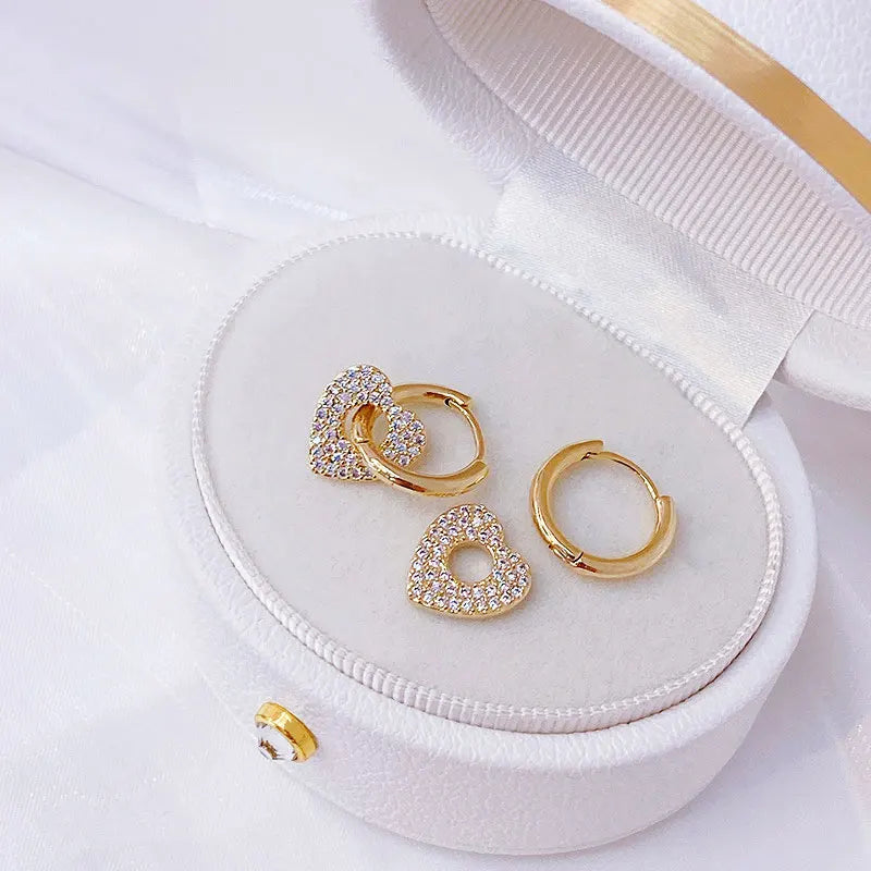 Pavé Heart Earrings