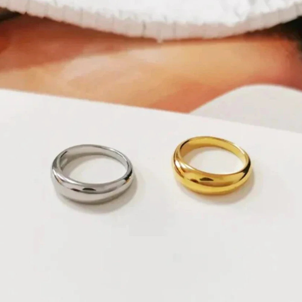 Minimalist Stainless Steel Chunky Dome Ring