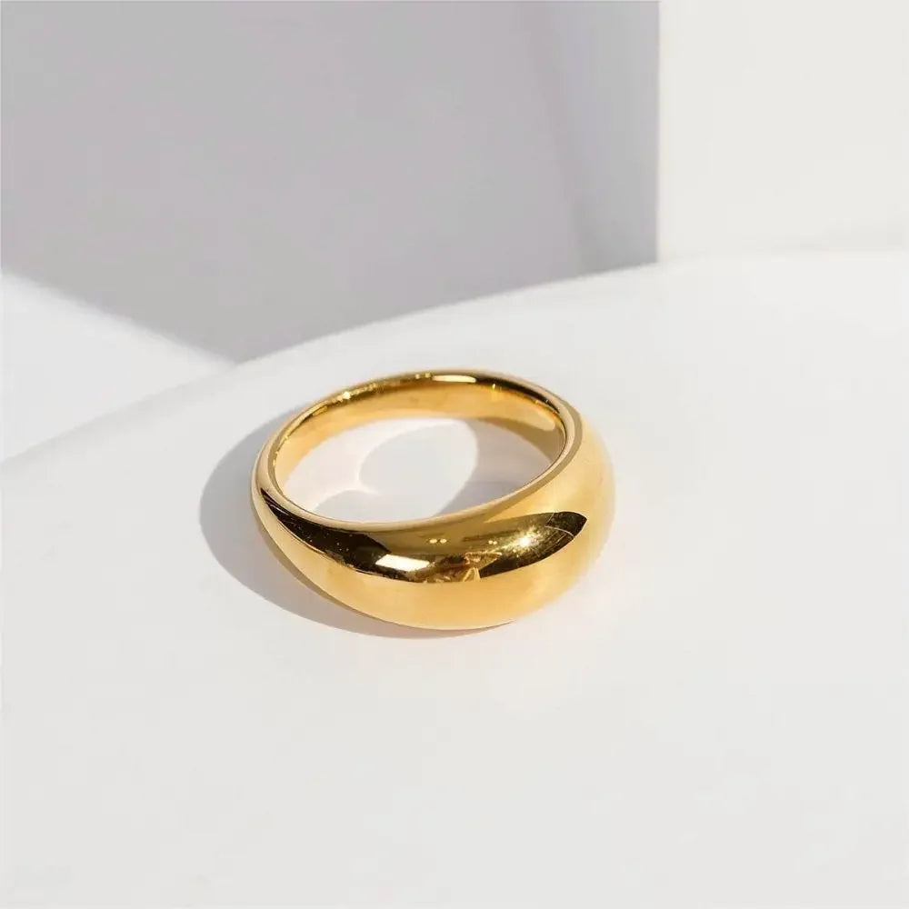 Minimalist Stainless Steel Chunky Dome Ring