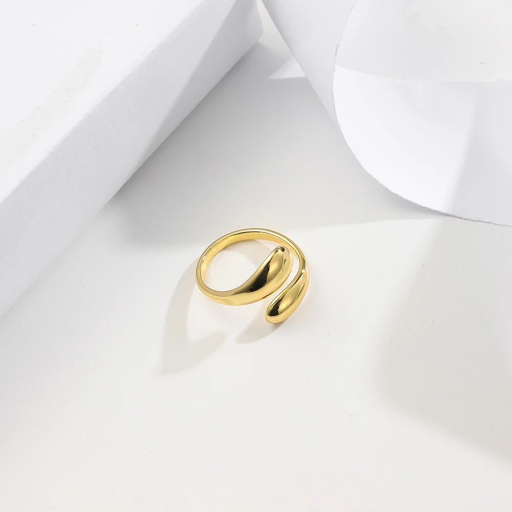 Gold Plated Glossy Open Ring